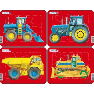Larsen (Z1) - "Tractors, Dump Truck and Bulldozer" - 10 piezas