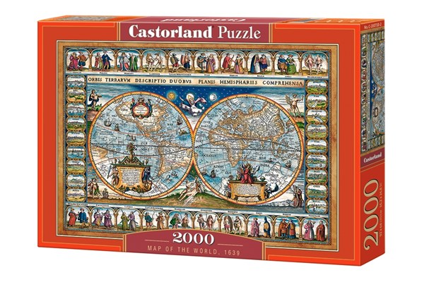 Castorland (C-200733) - "Map of the world, 1639" - 2000 piezas