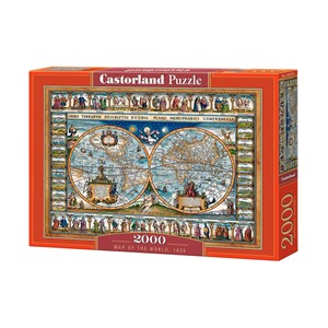 Castorland (C-200733) - "Map of the world, 1639" - 2000 piezas