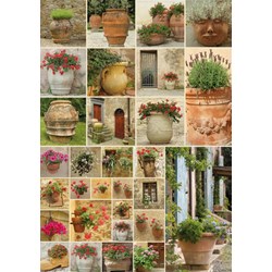 Piatnik (545542) - "Clay Pots with Flowers" - 1000 piezas