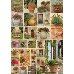 Piatnik (545542) - "Clay Pots with Flowers" - 1000 piezas