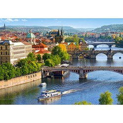 Castorland (B-53087) - "View of Bridges in Prague" - 500 piezas