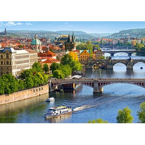 Castorland (B-53087) - "View of Bridges in Prague" - 500 piezas