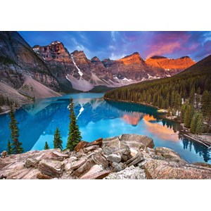 Castorland (B-53001) - "Sunrise at Moraine Lake, Canada" - 500 piezas