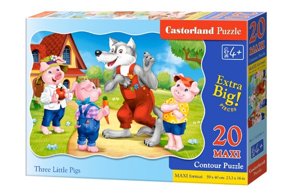 Castorland (C-02399) - "Three Little Pigs" - 20 piezas