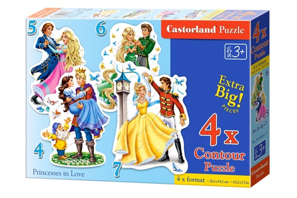 Castorland (B-04461) - "Princesses in Love" - 4 5 6 7 piezas