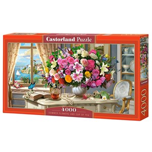 Castorland (C-400263) - "Summer Flowers and Cup of Tea" - 4000 piezas