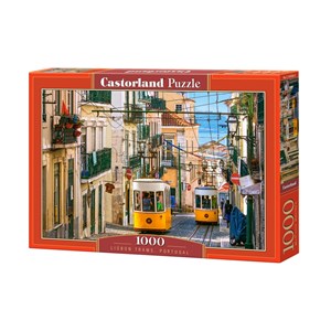 Castorland (C-104260) - "Lisbon Trams, Portugal" - 1000 piezas