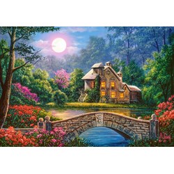 Castorland (C-104208) - "Cottage in the Moon Garden" - 1000 piezas