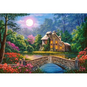 Castorland (C-104208) - "Cottage in the Moon Garden" - 1000 piezas