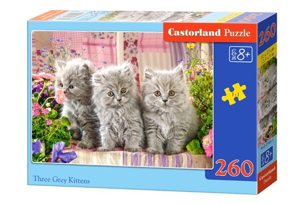 Castorland (B-27491) - "Three Grey Kittens" - 260 piezas