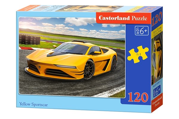 Castorland (B-13500) - "Yellow Sportscar" - 120 piezas