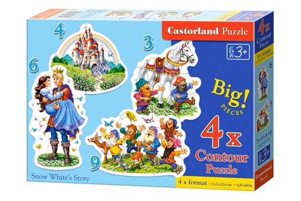 Castorland (B-005109) - "Snow White's Story" - 3 4 6 9 piezas