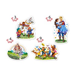 Castorland (B-005109) - "Snow White's Story" - 3 4 6 9 piezas