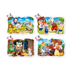 Castorland (B-005086) - "Classic Fairy Tales" - 3 4 6 9 piezas