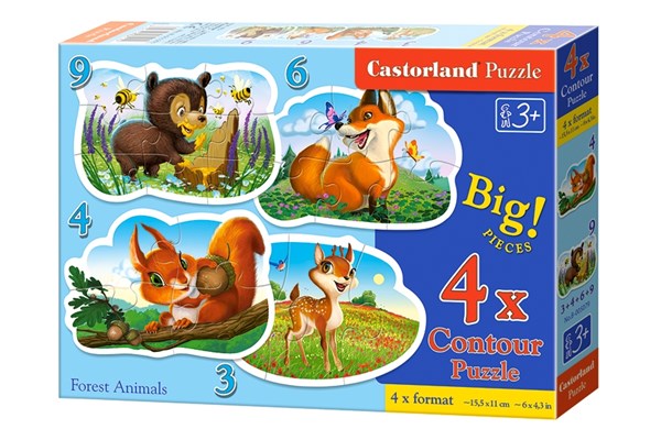 Castorland (B-005079) - "Forest Animals" - 3 4 6 9 piezas