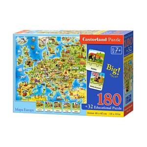 Castorland (E-227-PL) - "Mapa Europy" - 180 piezas