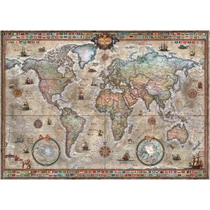 Heye (29871) - Rajko Zigic: "Retro World Map" - 1000 piezas