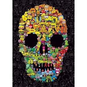 Heye (29850) - Jon Burgerman: "Doodle Skull" - 1000 piezas