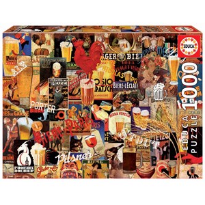 Educa (17970) - "Vintage Beer Collage" - 1000 piezas