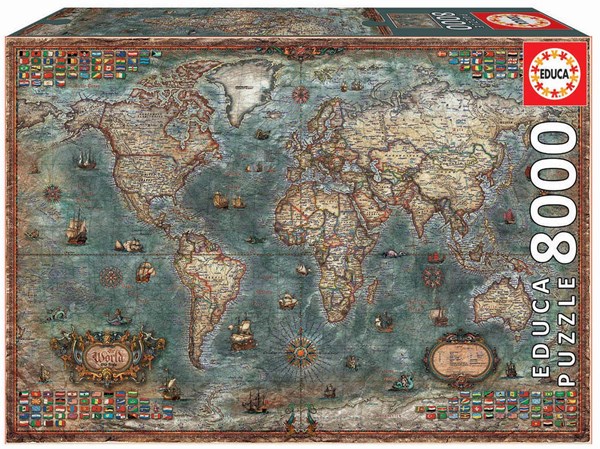 Educa (18017) - "Historical World Map" - 8000 piezas