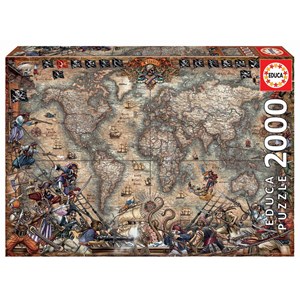 Educa (18008) - "Pirates Map" - 2000 piezas
