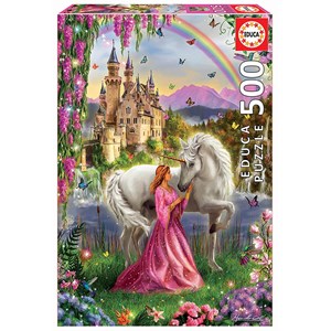 Educa (17985) - "Fairy and unicorn" - 500 piezas