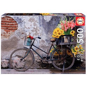 Educa (17988) - "Bicycle with flowers" - 500 piezas