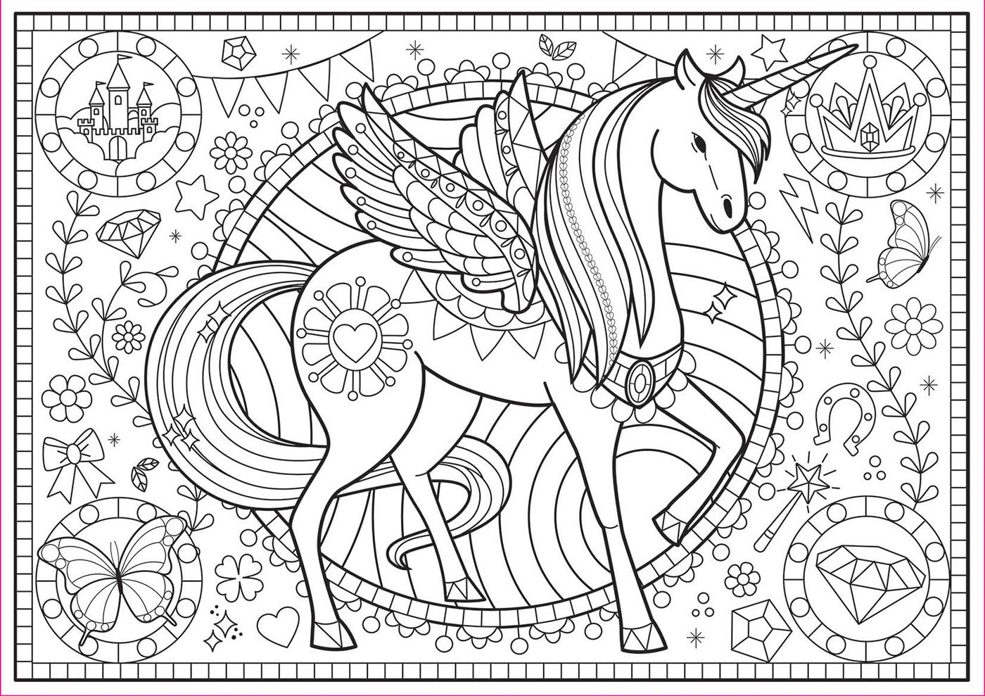 Puzzles para colorear Fantasia