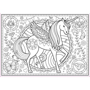 Educa (17828) - "Unicorn Colouring Puzzle" - 150 piezas