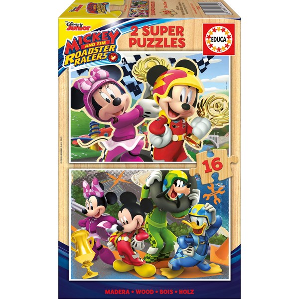Educa (17622) - "Mickey and the Roadster Racers" - 16 piezas