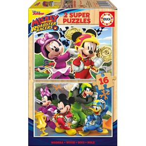 Educa (17622) - "Mickey and the Roadster Racers" - 16 piezas