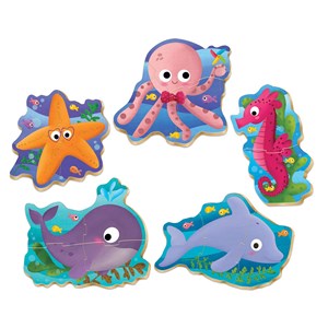 Educa (18058) - "Sea Animals" - 3 4 5 piezas