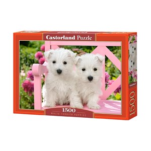 Castorland (C-151721) - "White Terrier Puppies" - 1500 piezas