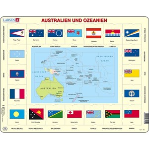 Larsen (KL5-DE) - "Map/Flag, Australia and Oceania (in German)" - 35 piezas