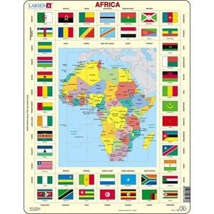Larsen (KL3-GB) - "Map/Flag, Africa - GB" - 70 piezas