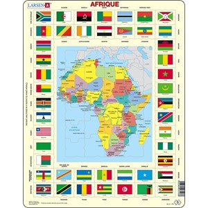 Larsen (KL3-FR) - "Map/Flag, Africa - FR" - 70 piezas