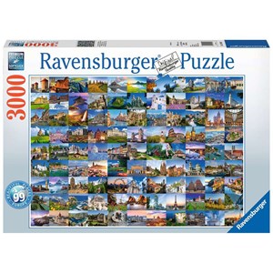 Ravensburger (17080) - "99 Beautiful Places in Europe" - 3000 piezas