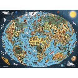 Ravensburger (16360) - "Cartoon Earth" - 1500 piezas