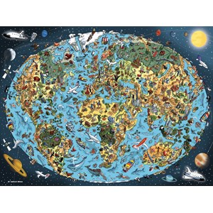 Ravensburger (16360) - "Cartoon Earth" - 1500 piezas