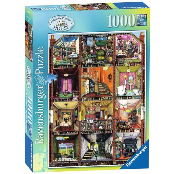 Ravensburger (19293) - Colin Thompson: "Higgledy Piggledy House" - 1000 piezas