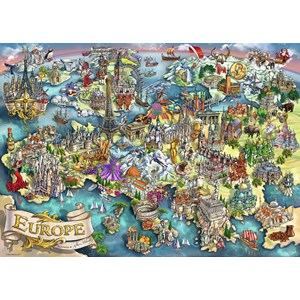 Ravensburger (19717) - "European Wonders" - 1000 piezas