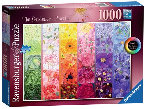 Ravensburger (19800) - Anne Searle: "The Gardener's Palette, Cottage Garden" - 1000 piezas