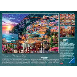 Ravensburger (15263) - Lars Stewart: "Dinner in Positano, Italy" - 1000 piezas