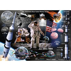 Ravensburger (13980) - "Moon Landing 50th Anniversary" - 1000 piezas