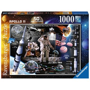 Ravensburger (13980) - "Moon Landing 50th Anniversary" - 1000 piezas
