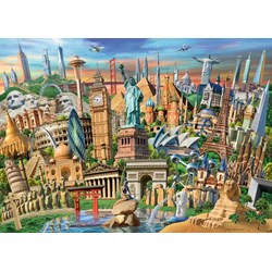 Ravensburger (19798) - "World Landmarks" - 1000 piezas