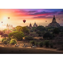 Ravensburger (15153) - "Hot Air Balloons over Myanmar" - 1000 piezas