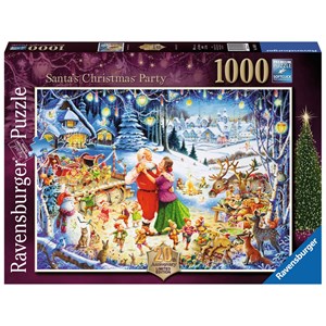 Ravensburger (19660) - "Santa's Christmas Party, Limited Edition" - 1000 piezas
