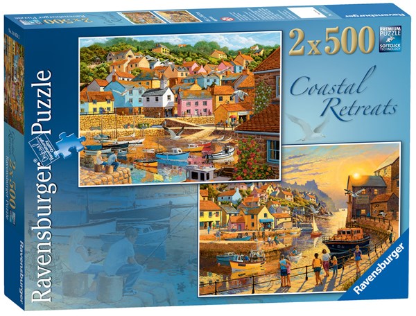 Ravensburger (14076) - "Coastal Retreats" - 500 piezas